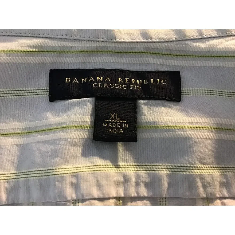 Banana Republic Y2K Short Sleeve Button Down Men's Shirt - Size XL